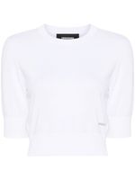 DSQUARED2 haut crop en maille fine - Blanc - thumbnail