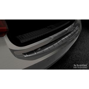 Zwart RVS Bumper beschermer passend voor Audi A7 (C8) Sportback 2018 'Ribs' AV245229