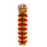 Ballonnenpilaar Happy Birthday (160cm) - thumbnail