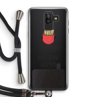 Fries before guys: Samsung Galaxy J8 (2018) Transparant Hoesje met koord