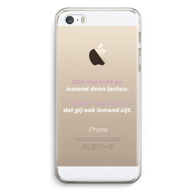 gij zijt ook iemand: iPhone 5 / 5S / SE Transparant Hoesje
