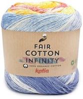 Katia Fair Cotton Infinity 102 Blauw-Pistache-Geel-Oranje