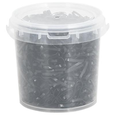 VidaXL Haarelastiekjes paard 1500 st silicone zwart