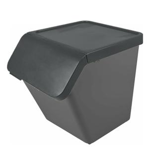 Sunware Sigma Home sorteer bak - afvalbak - antraciet - stapelbaar - 60L - 49 x 39 x 45 cm