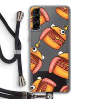 Hamburger: Samsung Galaxy S21 Plus Transparant Hoesje met koord