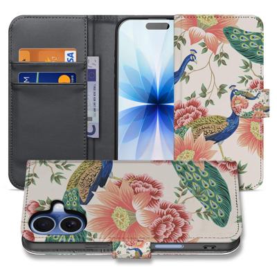 Portemonnee Hoesje Apple iPhone 17 Pink Peacock