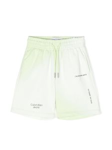 Calvin Klein Kids short en coton à logo imprimé - Vert