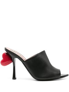 Moschino mules en cuir 100 mm - Noir