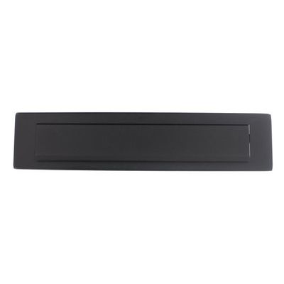 Intersteel Brievenbus met klep / regenrand van rvs in mat zwart
