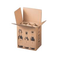 Flesverzenddoos voor 6 bierflessen 255 x 175 x 294 mm | 5 stuks
