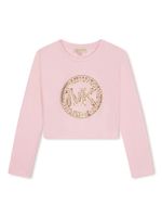 Michael Kors Kids t-shirt en coton à logo strassé - Rose