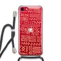 Marrakech Pink: iPhone SE 2020 Transparant Hoesje met koord