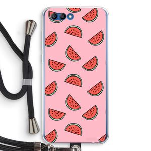 Watermeloen: Honor 10 Transparant Hoesje met koord