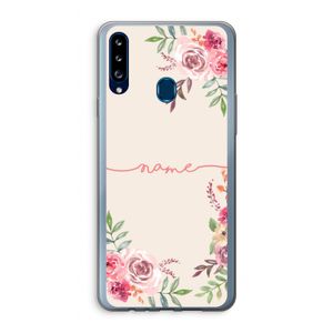 Rozen: Samsung Galaxy A20s Transparant Hoesje