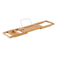 Badplank verstelbaar - Badrek - Badbrug - Bamboe - 75 - 109 cm - thumbnail