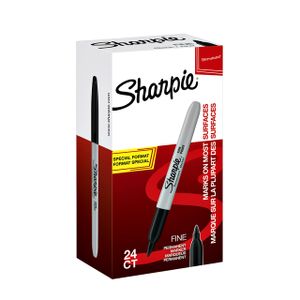 Viltstift Sharpie rond 1.0mm F valuepack 20+4 gratis zwart