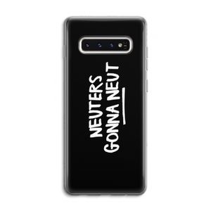 Neuters (zwart): Samsung Galaxy S10 4G Transparant Hoesje