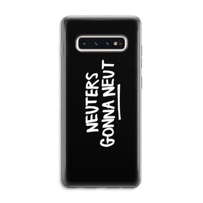 Neuters (zwart): Samsung Galaxy S10 4G Transparant Hoesje