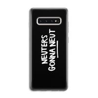 Neuters (zwart): Samsung Galaxy S10 4G Transparant Hoesje