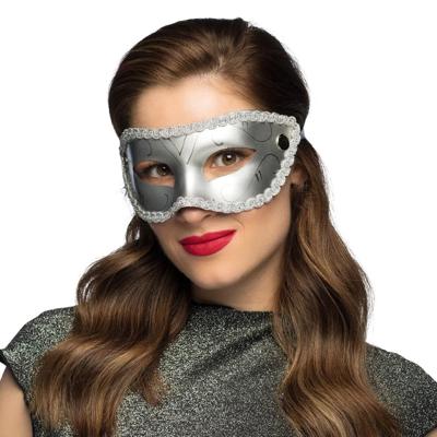 Venetiaans oogmasker - zilver - volwassenen - carnaval/gemaskerd bal - masker - verkleden?