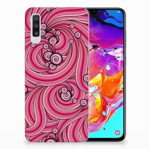 Samsung Galaxy A70 Hoesje maken Swirl Pink