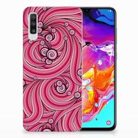 Samsung Galaxy A70 Hoesje maken Swirl Pink - thumbnail