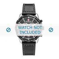 Horlogeband Swiss Military Hanowa 06-4251.33.001 Leder Zwart 24mm - thumbnail