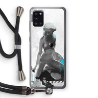 I will not feel a thing: Samsung Galaxy A31 Transparant Hoesje met koord