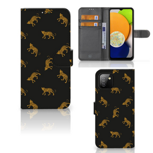 Telefoonhoesje met Pasjes voor Samsung Galaxy A03 Leopards