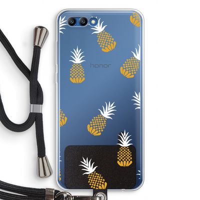 Ananasjes: Honor 10 Transparant Hoesje met koord