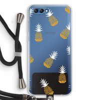 Ananasjes: Honor 10 Transparant Hoesje met koord