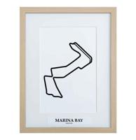 Formule 1 Circuit Marina Bay Singapore 3D Print - Hout