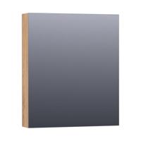 Brauer Impress Deluxe Spiegelkast - 60 cm - met interne en externe Verlichting - 1 Linksdraaiende Dubbelzijdige Spiegeldeur - Chateau