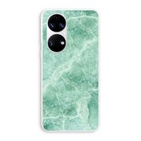 Groen marmer: Huawei P50 Transparant Hoesje Groen marmer: Huawei P50 Transparant Hoesje