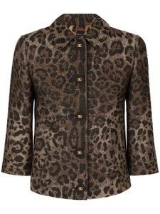 Dolce & Gabbana veste à motif léopard - Marron