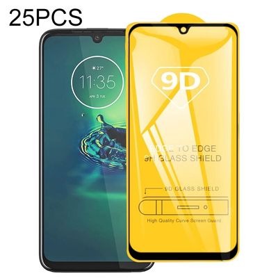 Voor Motorola Moto G8 Plus 25 PCS 9D Full Glue Full Screen Tempered Glass Film