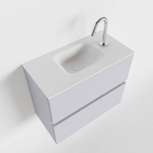 Toiletmeubel Mondiaz Ada | 60 cm | Meubelkleur Cale | Lex wastafel Talc Midden | 1 kraangat