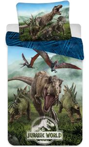 Jurassic World dekbedovertrek Dinosaurs 140 x 200 cm Katoen