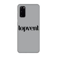 Topvent Grijs Zwart: Volledig geprint Samsung Galaxy S20 Hoesje