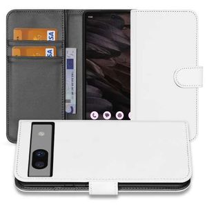 Book Case Telefoonhoesje voor de Google Pixel 7A Wit met Pasjeshouder