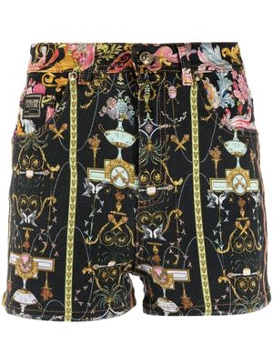 Versace Jeans Couture short à imprimé baroque - Noir