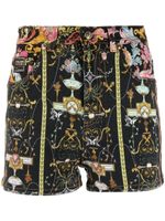Versace Jeans Couture short à imprimé baroque - Noir