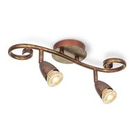 Home sweet home LED opbouwspot Curl 2 lichts ↔ 35,5 cm - brons