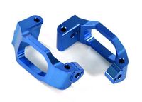 Caster blocks (c-hubs), 6061-T6 aluminum (blue-anodized), left & right/ 4x22mm pin (4)/ 3x6mm BCS (4)/ retainers (4) (TRX-8932X)