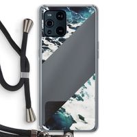 Golven: Oppo Find X3 Pro Transparant Hoesje met koord