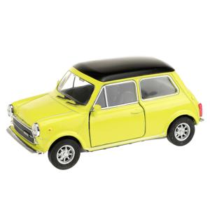 Speelgoed Mini Cooper auto - geel - die-cast metaal - 10 cm - Model 1300