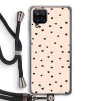 Kleine kattenkopjes: Samsung Galaxy A12 Transparant Hoesje met koord