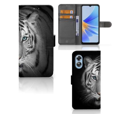 OPPO A17 | Telefoonhoesje | Met pasjeshouder | Tijger