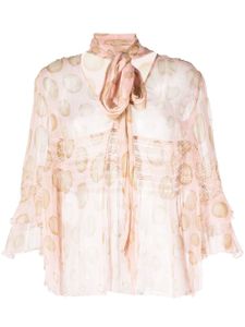 Valentino Garavani Pre-Owned blouse en soie à imprimé abstrait (années 1990) - Rose