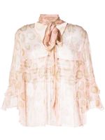 Valentino Garavani Pre-Owned blouse en soie à imprimé abstrait (années 1990) - Rose